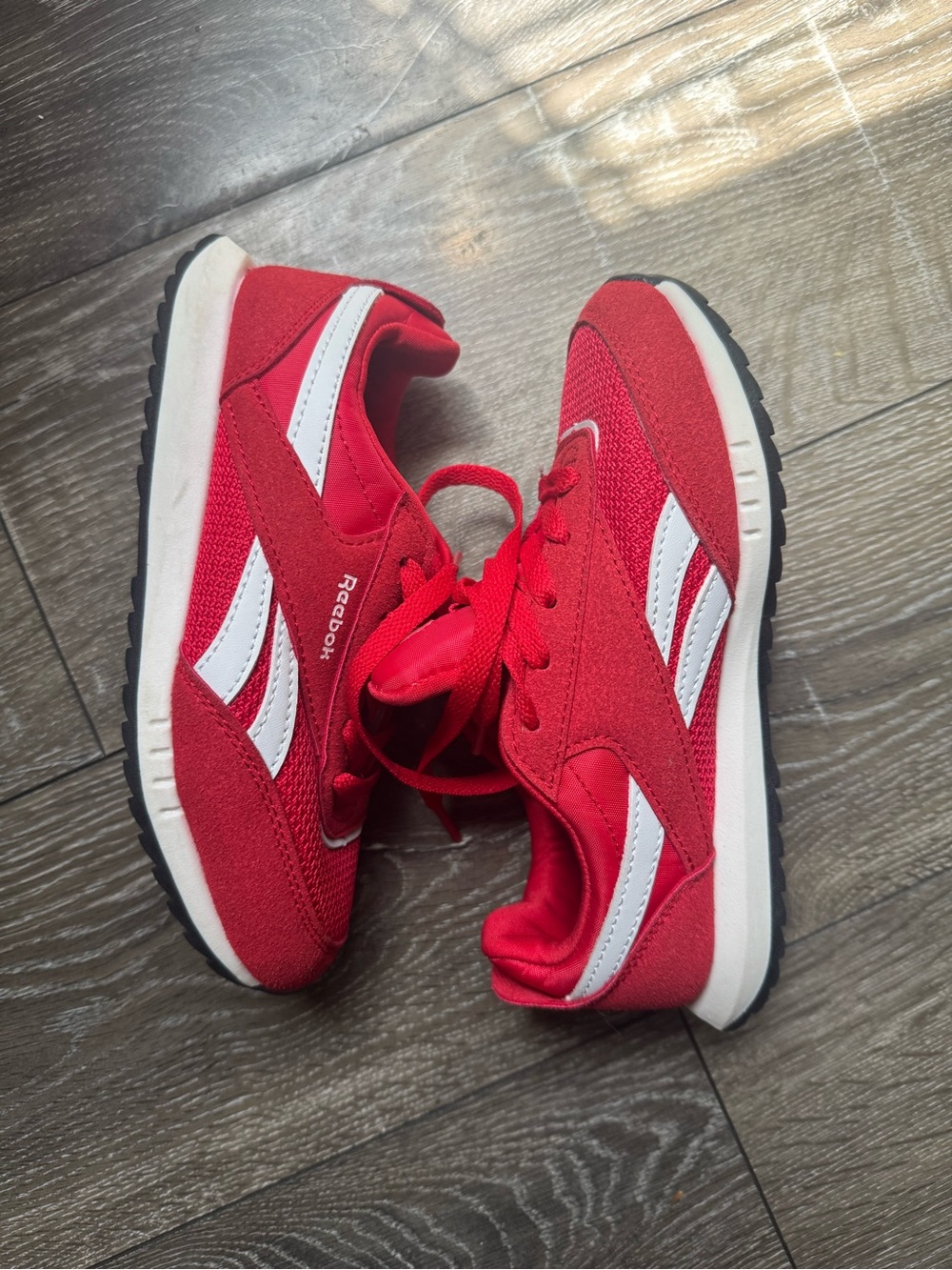 Reebok Kids Red and White Retro Sneakers